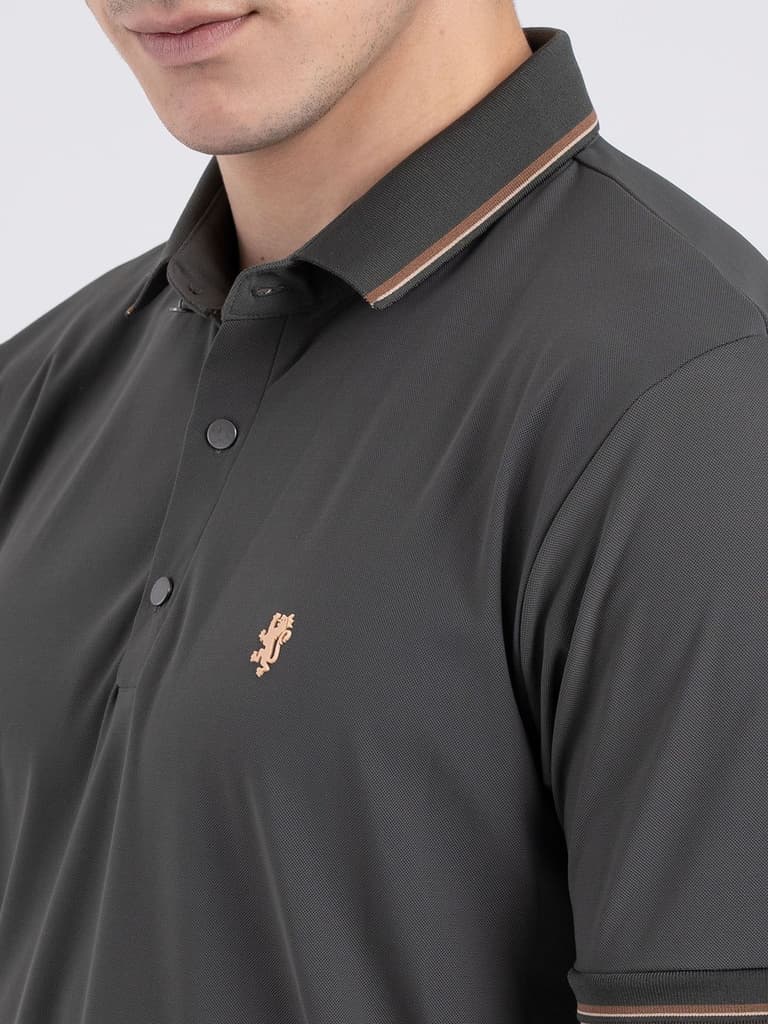 Jacquard Collar Polo T-shirt for Men | Premium Comfort | Sharp Look — photo 4