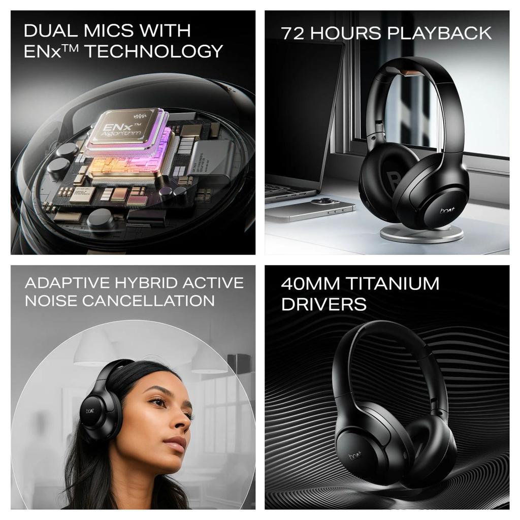 boAt Rockerz 551 ANC Pro | Wireless Headphone with 42dB Hybrid Adaptive ANC, 72 Hours Playtime, Dual Mics with ENx™ Tech — photo 5