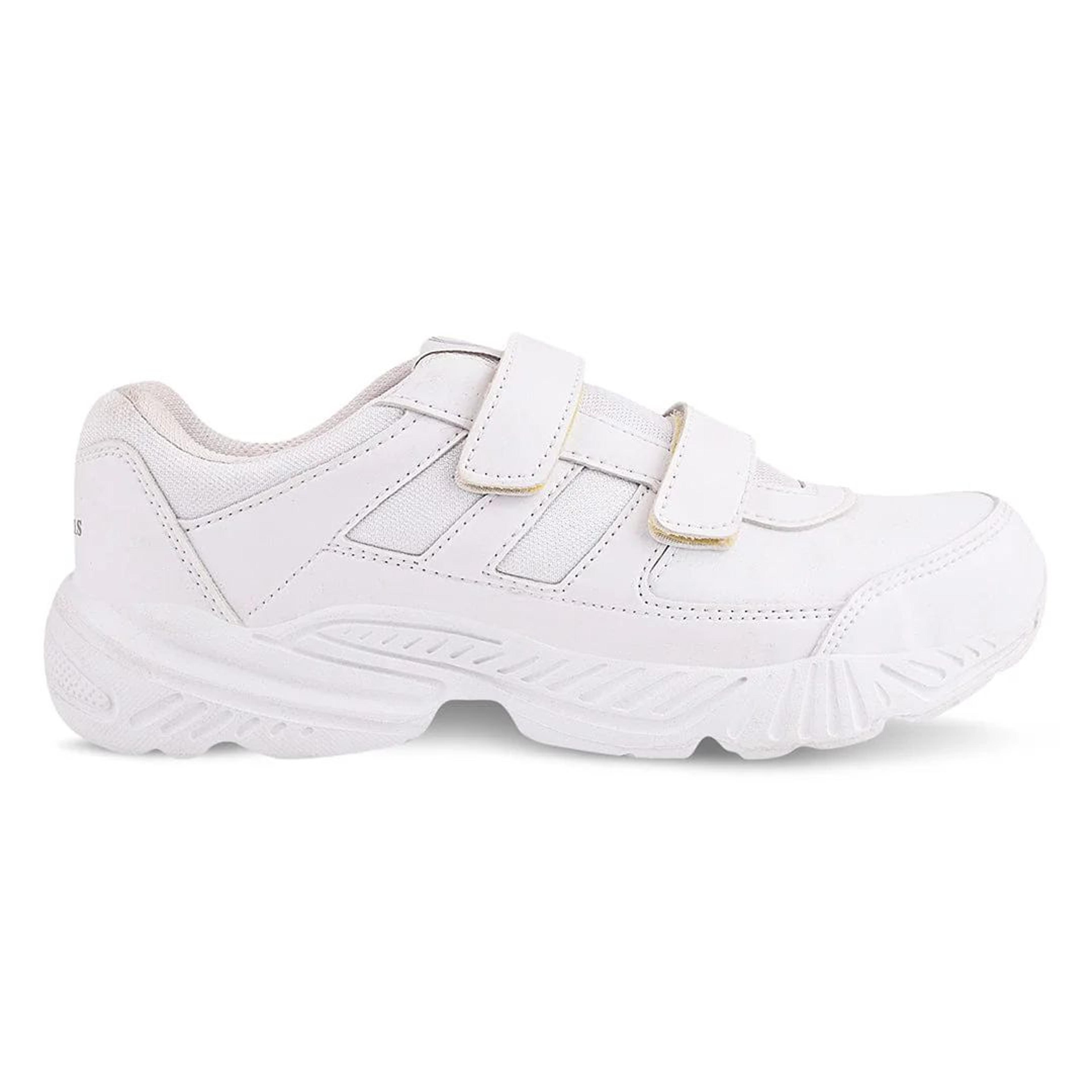 BINGO-151VS White Kid's School Shoes