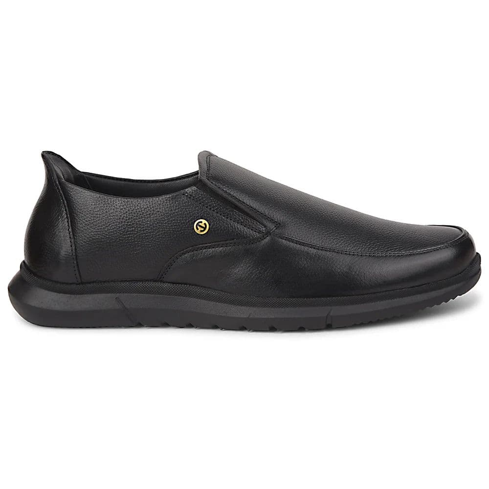 Healers Black Formal Non Lacing Moccasins For Men SCL-1 By Liberty — photo 2