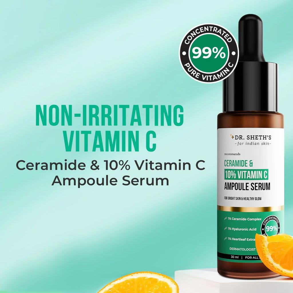 Non-Irritating Ceramide & 10% Vitamin C Ampoule Serum - 30ml