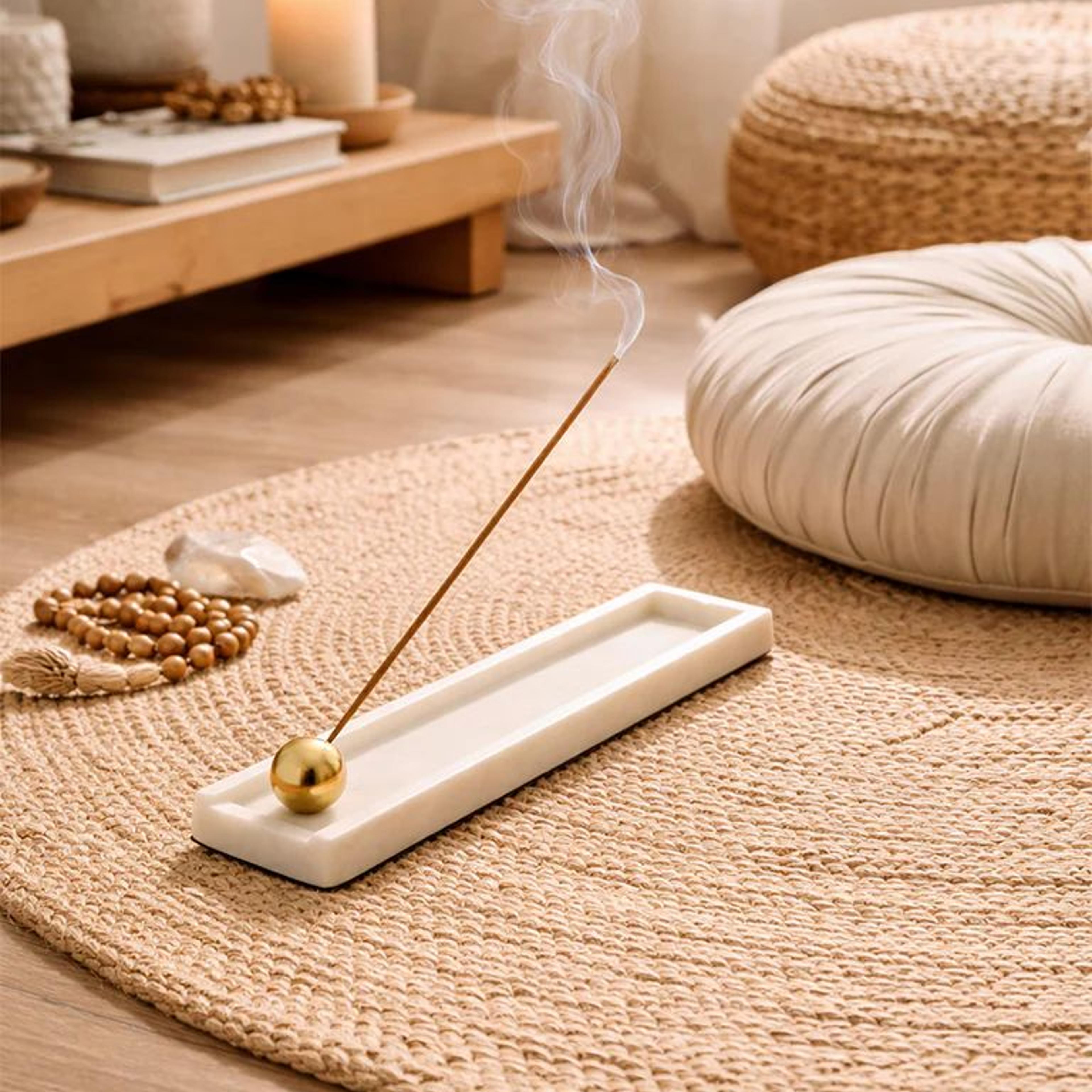 Westside Home White Marble Incense Holder