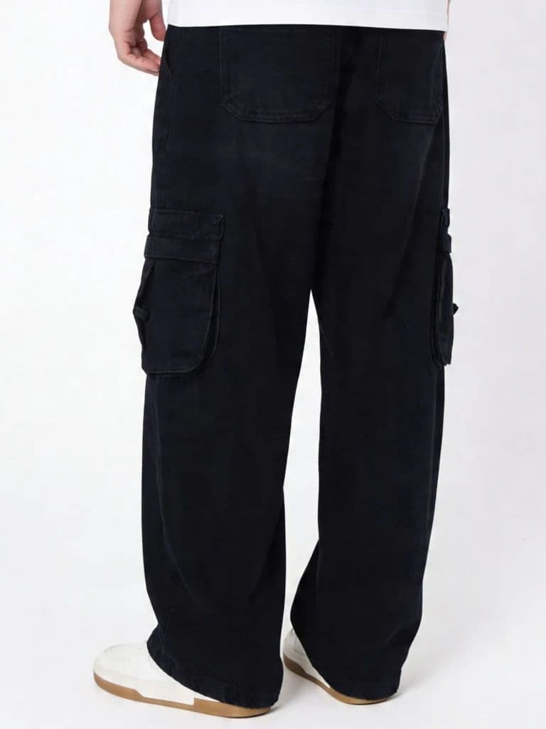 Y&F Kids Boys Black Cargo Straight Jeans — photo 2
