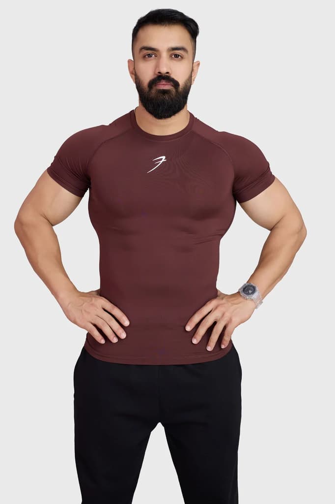 Compression T-shirt Brown — photo 7