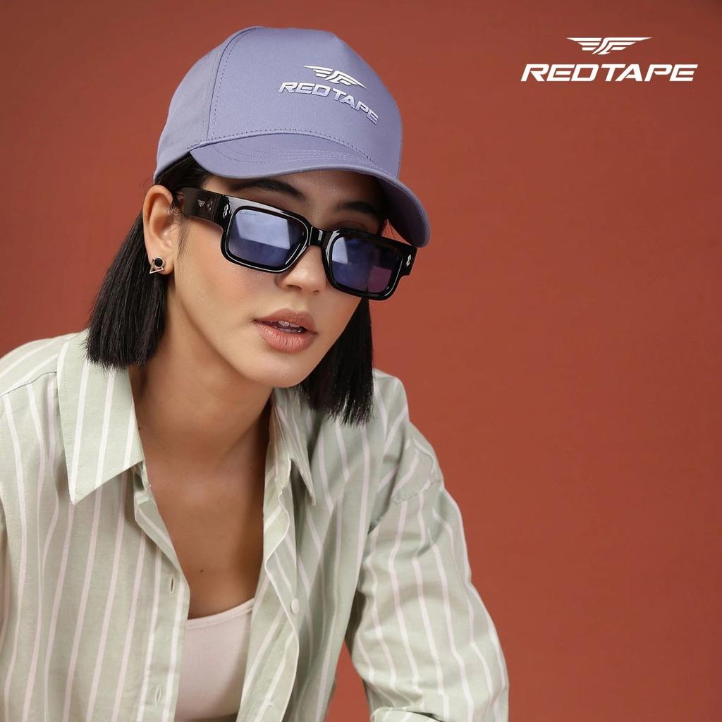 Unisex Blue Solid Polyester Baseball Cap with Adjustable Strap — photo 2