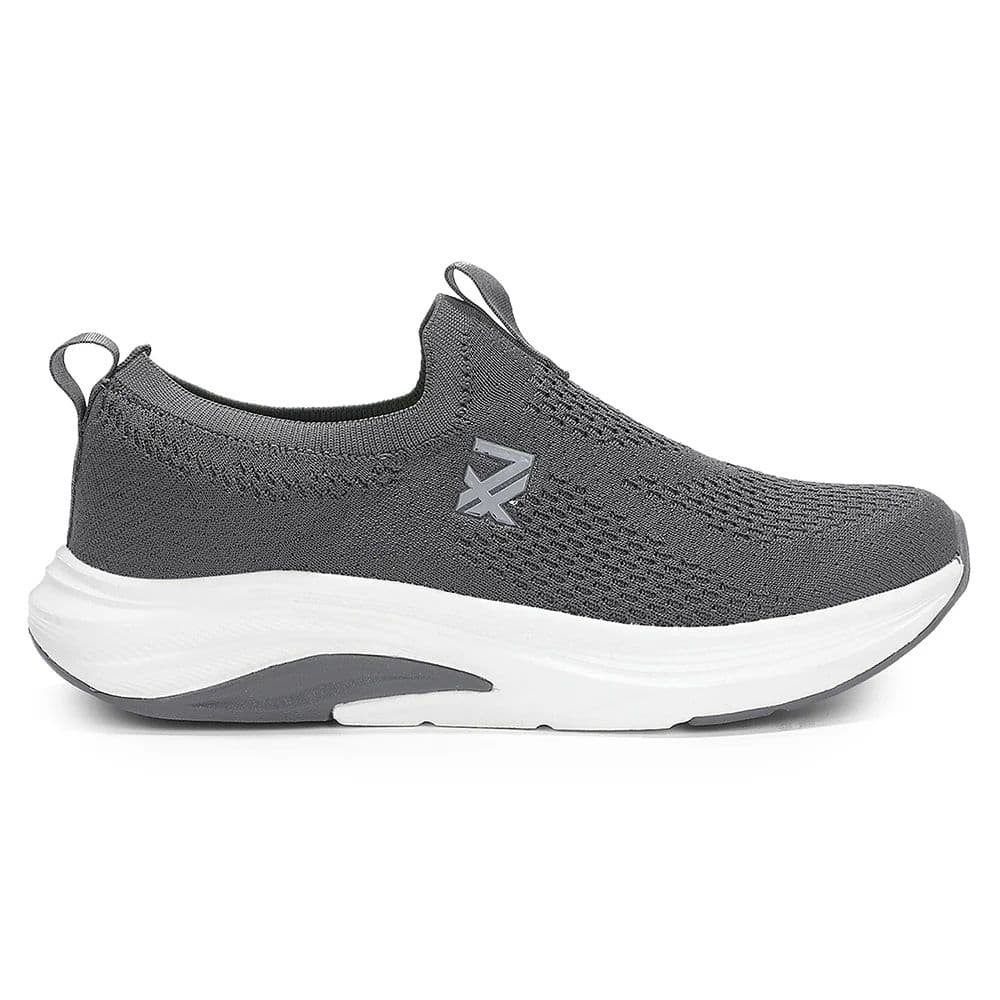 Leap7X Dark Grey Sports Non Lacing Walking Shoes For Men ULTRASTEPE By Liberty — photo 4