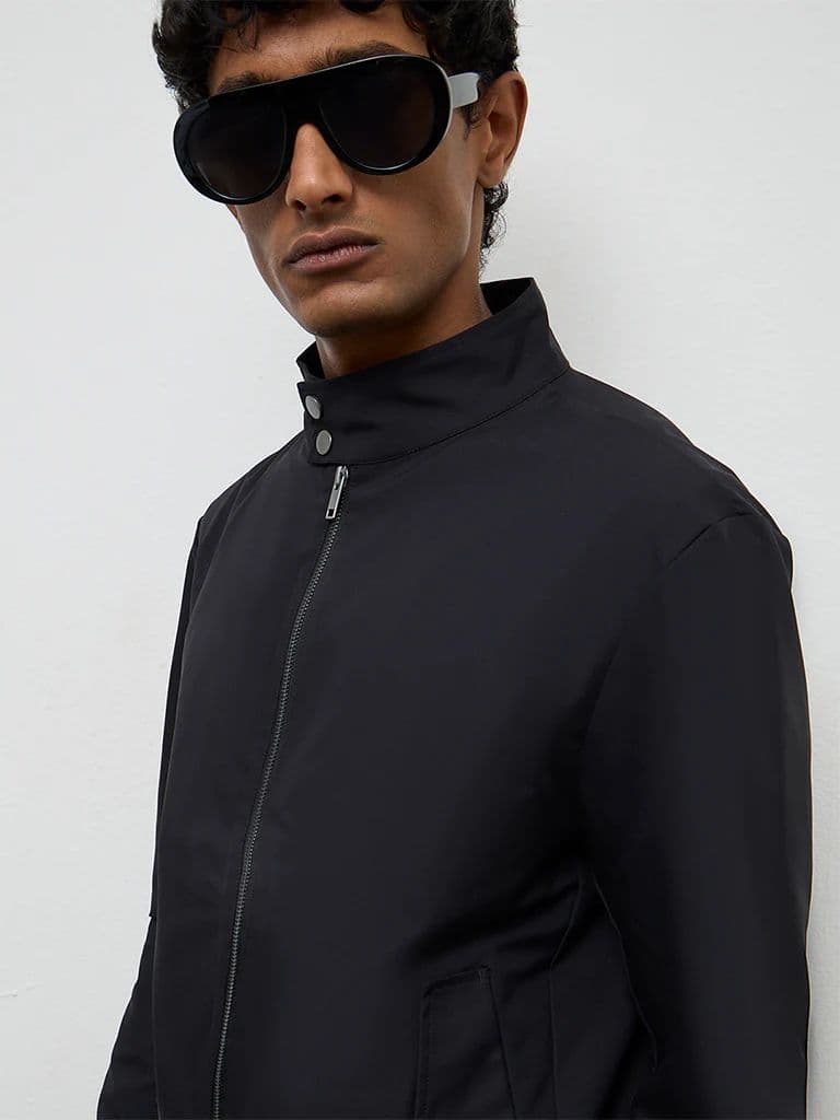Ascot Black Relaxed-Fit Cotton-Blend Jacket — photo 3