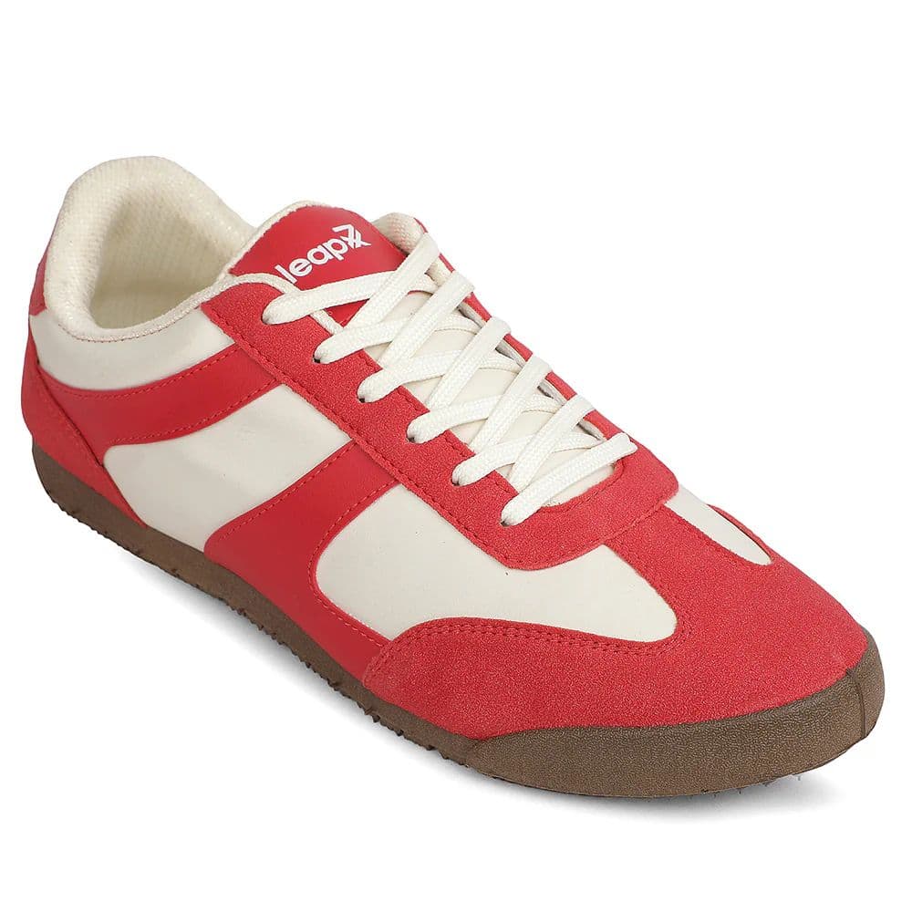 Leap7x Red Casual Lacing Sneakers For Men DECIAN-4E By Liberty — photo 4