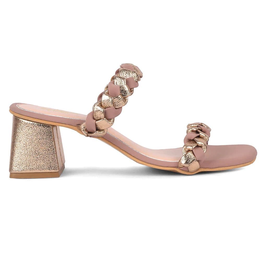 Senorita STY-164E Peach Casual Heeled Slippers for Women — photo 4