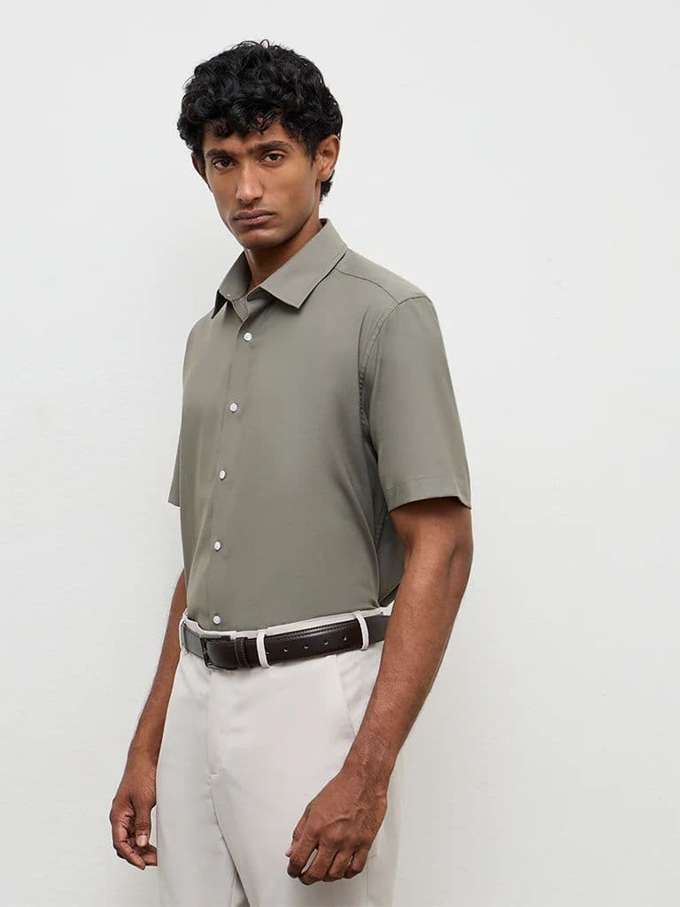 WES Formals Sage Slim-Fit Shirt — photo 2