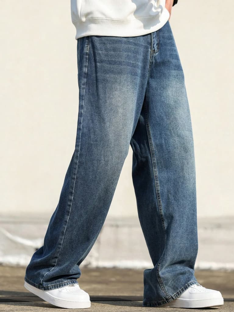 Phantom Blue Baggy Jeans — photo 3