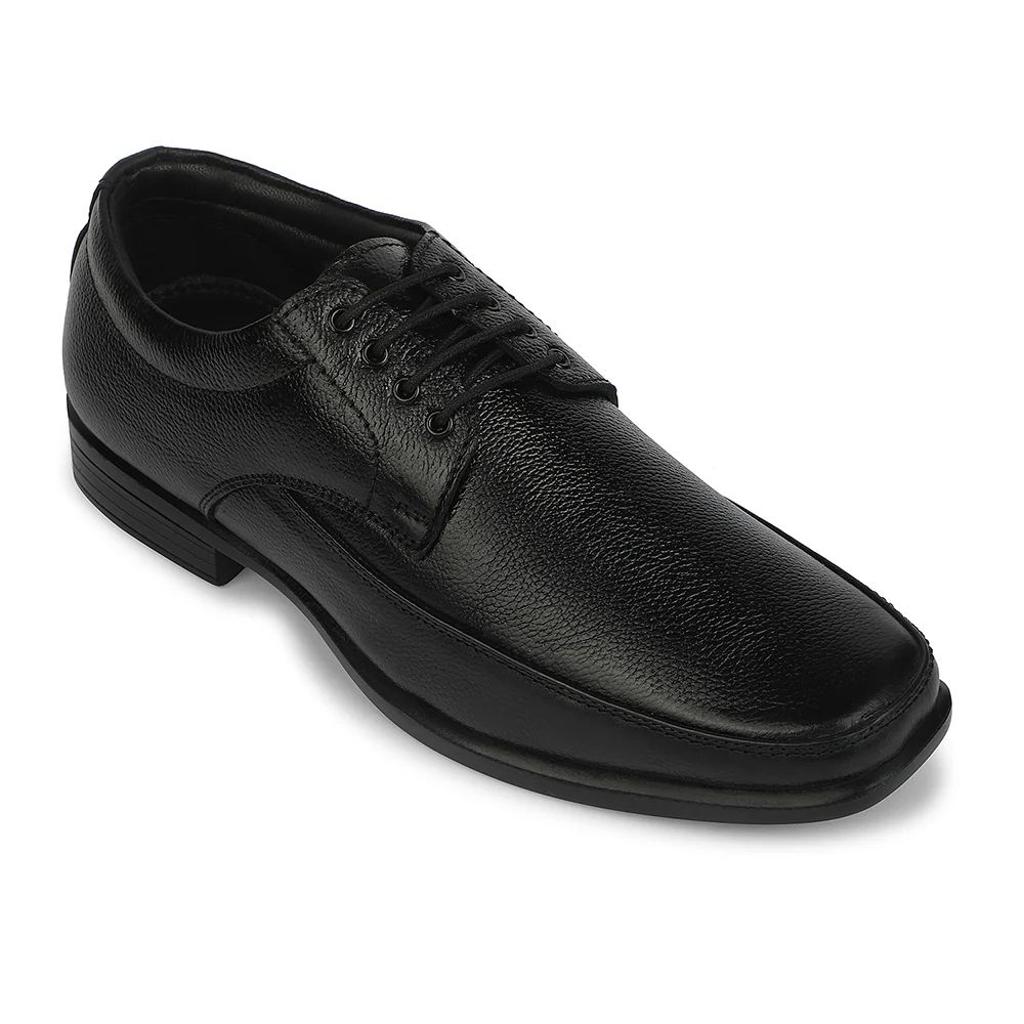 Fortune Black Formal Lacing Derby Shoes for Men HML-52 by Liberty