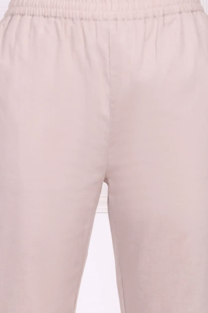Beige Embroidered Rayon Straight Kurta and Straight Pants Co-ord Set — photo 8