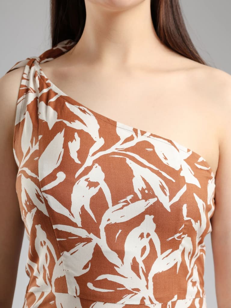 Alizeh One Shoulder Dress- Printed — photo 3
