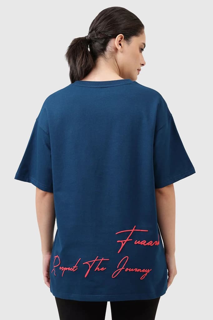 Respect The Journey Oversized T-shirt Teal — photo 5