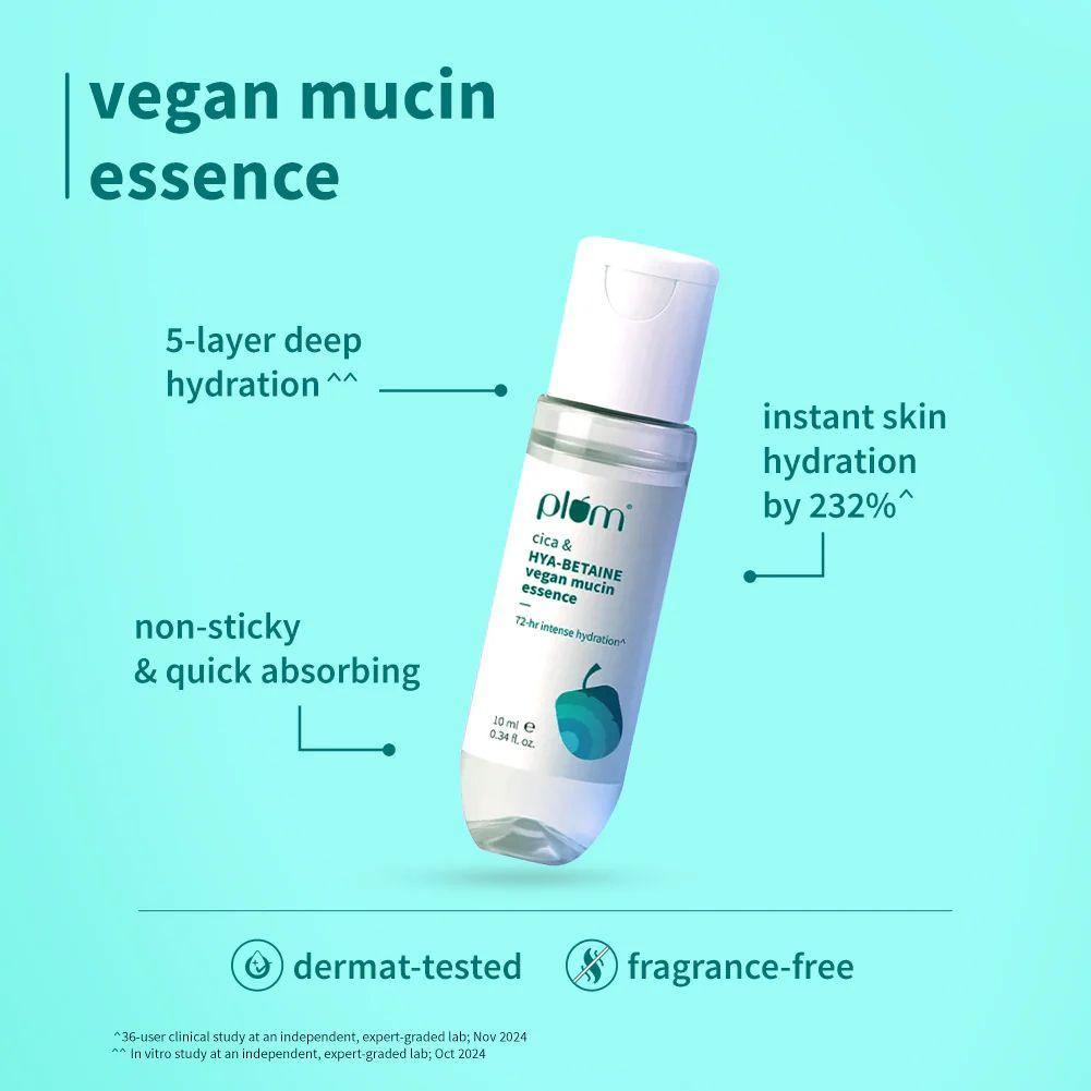 The Glass-ic Duo | Rice Water & 3% Niacinamide Face Toner | Cica & Hya-Betaine Vegan Mucin Face Essence| Travel-size