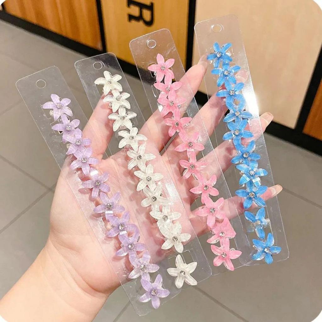 Starry Petal Hair Clips – Set of 10 Floral Mini Hair Pins for Kids — photo 3