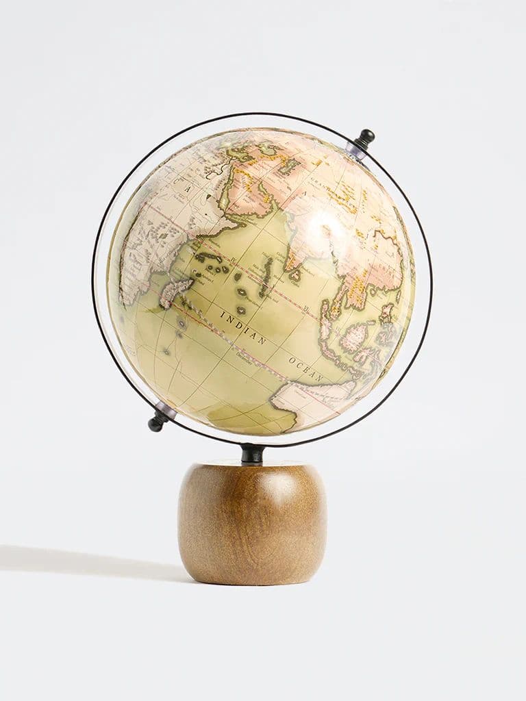 Westside Home Green Wooden Globe — photo 2