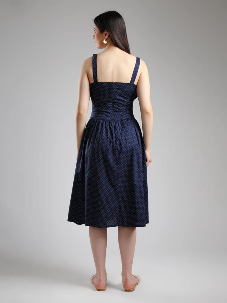 Alara Fit& Flare Dress - Blue — photo 6