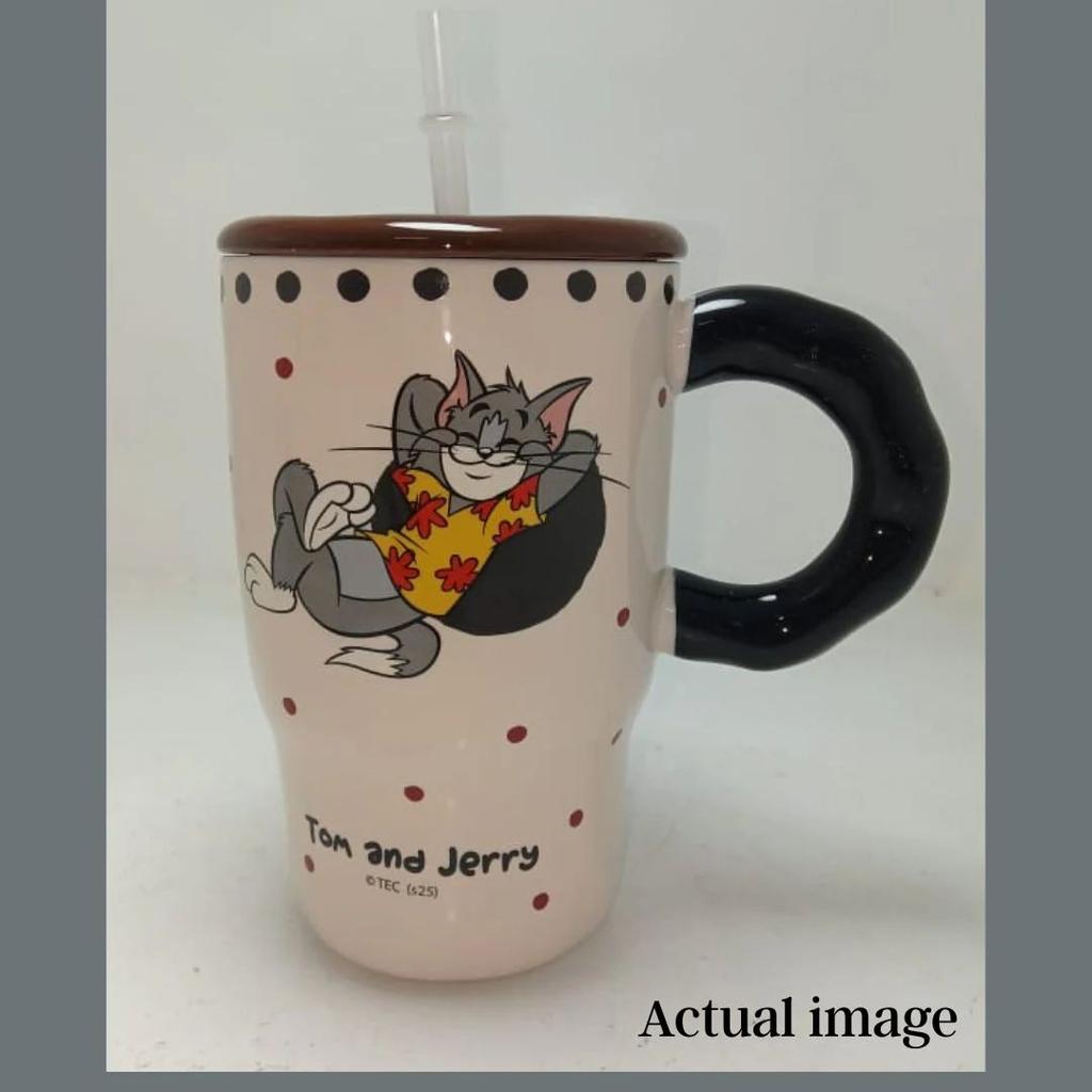 Tom And Jerry Ceramic Mug With Straw — photo 7