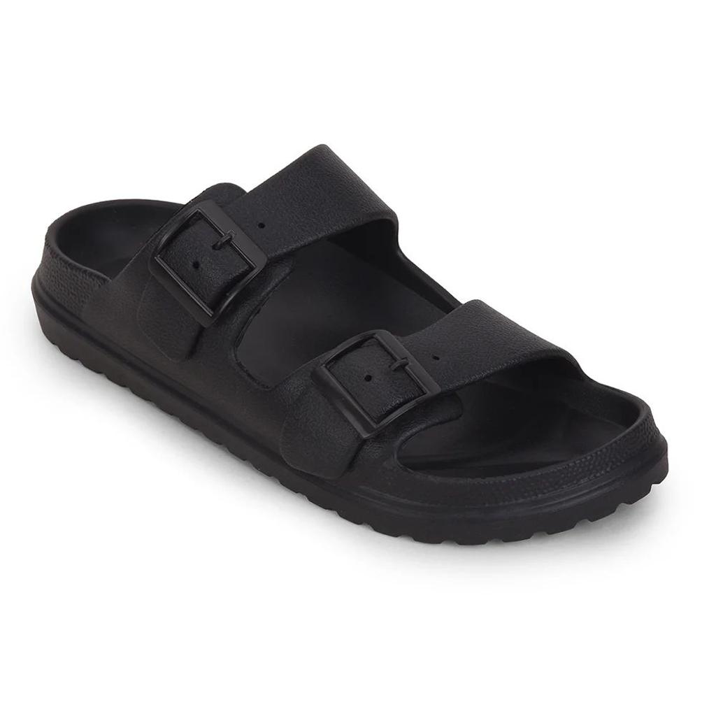 A-HA Black Casual Flat Sandal For Men COMMIT By Liberty