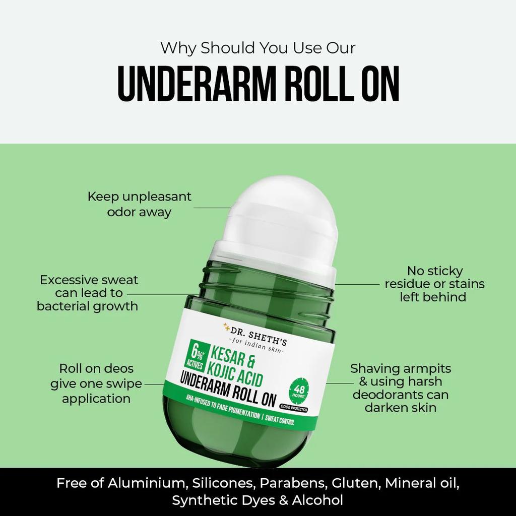 Kesar & Kojic Acid Underarm Roll On - 50ml