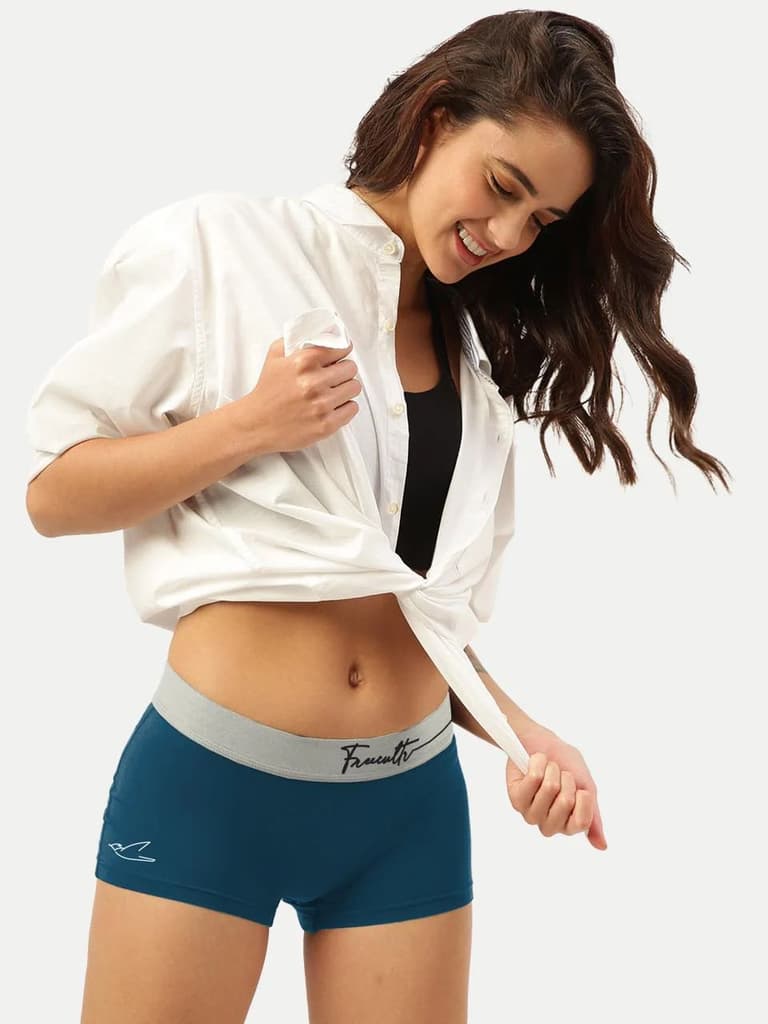 Women's Micro Modal Boy Shorts with Cult Waistband (Pack of 1) — photo 14