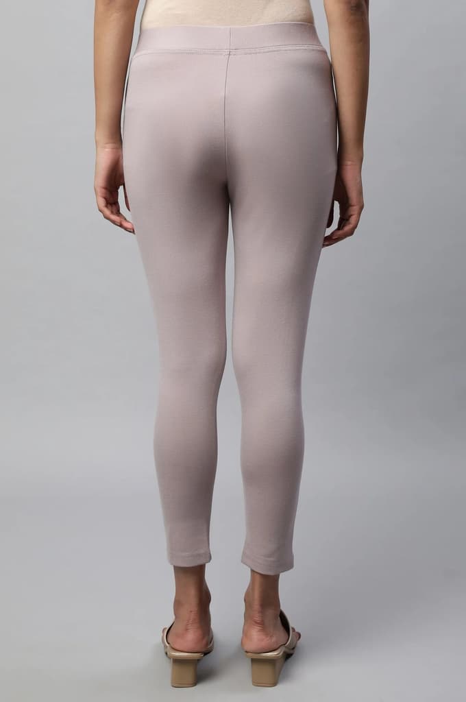 Mauve Solid Yoga Tights — photo 2