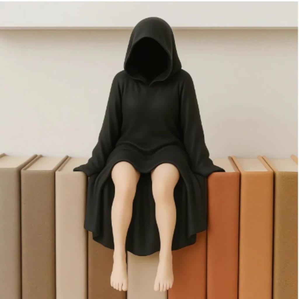Hooded Silence Figurine – Minimalist Aesthetic Art (Set of 3) — photo 4