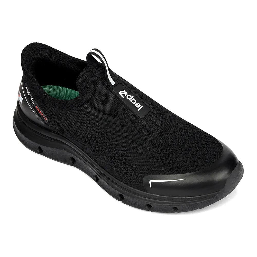 Leap7x Black Sports Non Lacing Walking Shoes For Men BRISBANE By Liberty — 6/40 / Black