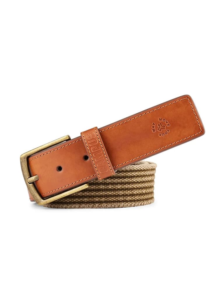 Web Braided Tan Unisex Belt — Tan / FS