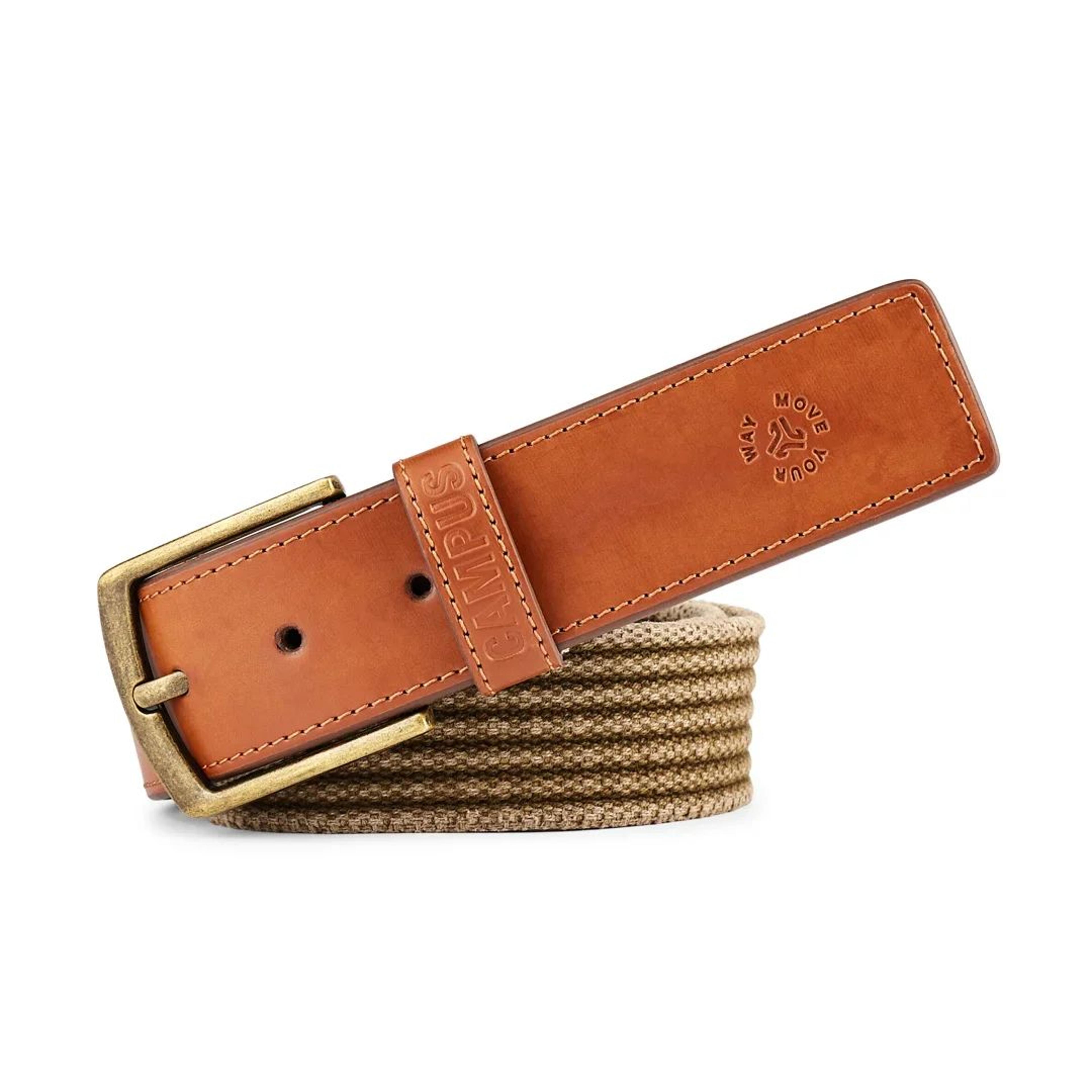 Web Braided Tan Unisex Belt