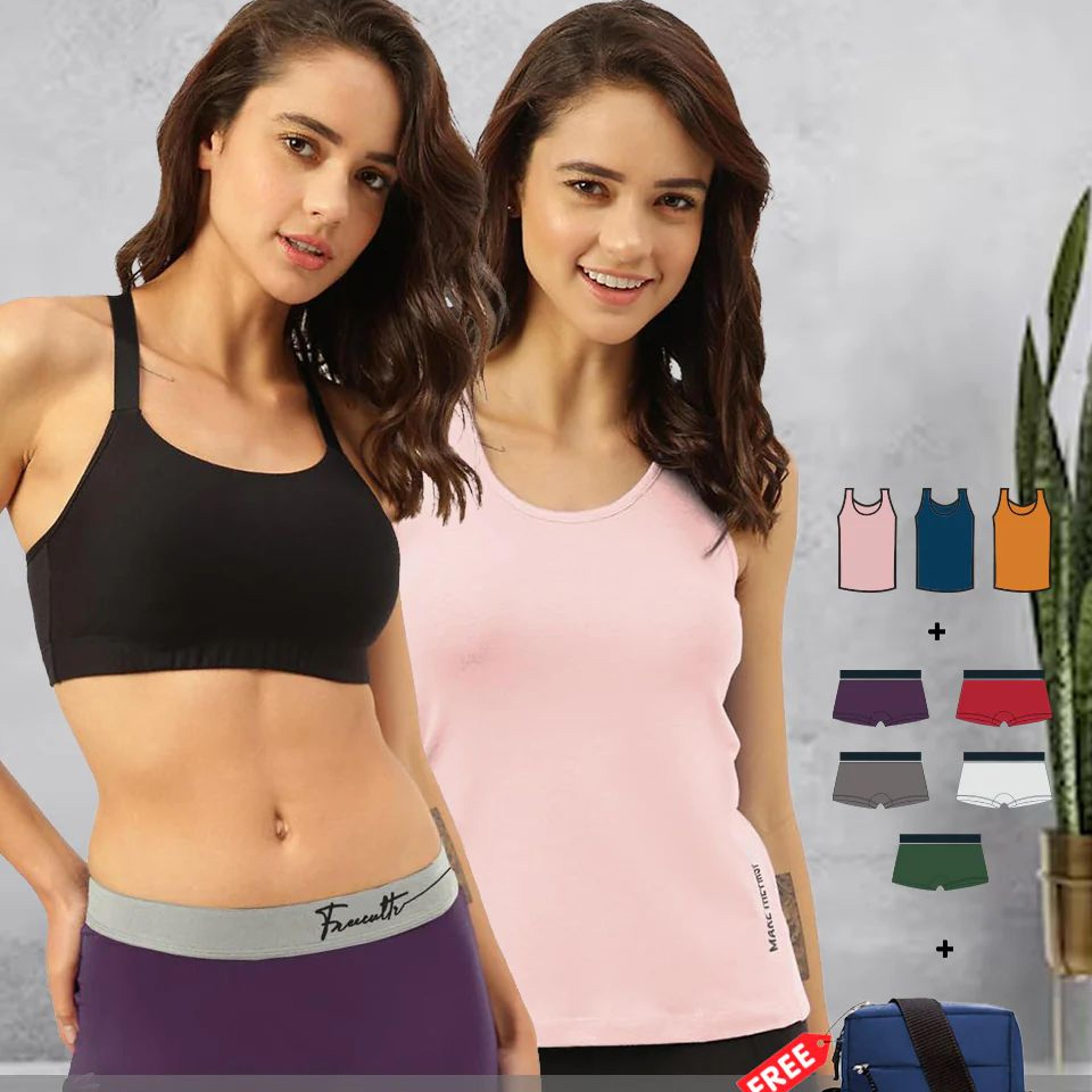 Women's Innerwear set (Pack of 8) with Free Sling Bag
