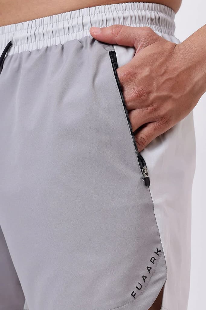 Snap Colourblock Shorts Light Grey — photo 6