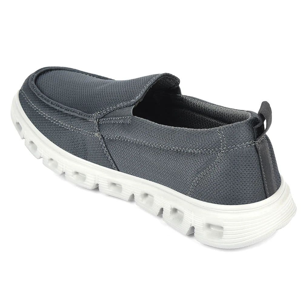 Leap7x Dark Grey Non Lacing Casual Shoes For Men FLOW-5 By Liberty — photo 5