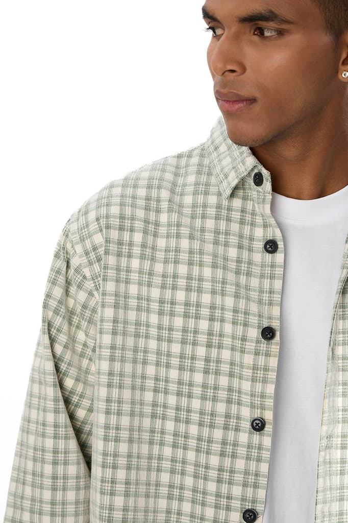 Check Corduroy Shirt 008 // regular fit