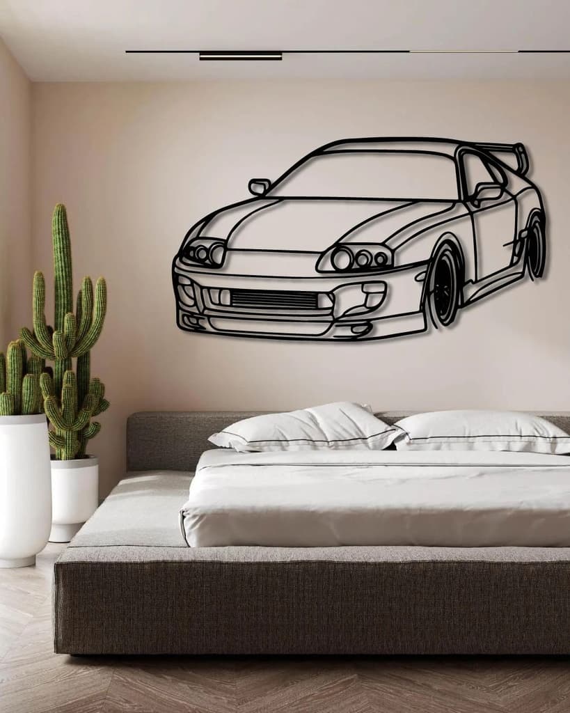 TOYOTA SUPRA MK 4 PERSPECTIVE METAL WALL ART — photo 3