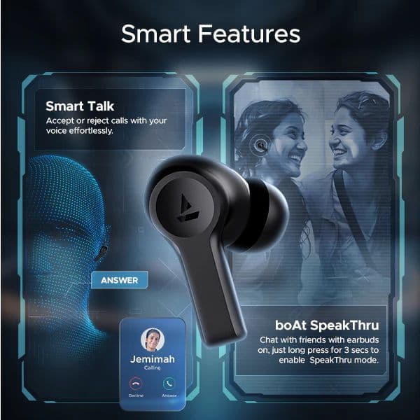 boAt Airdopes Flex 454 ANC | Wireless Earbuds with Active Noise Cancellation up to 32dB, BEAST™ Mode, 10mm Drivers, ASAP™ Charge — photo 5