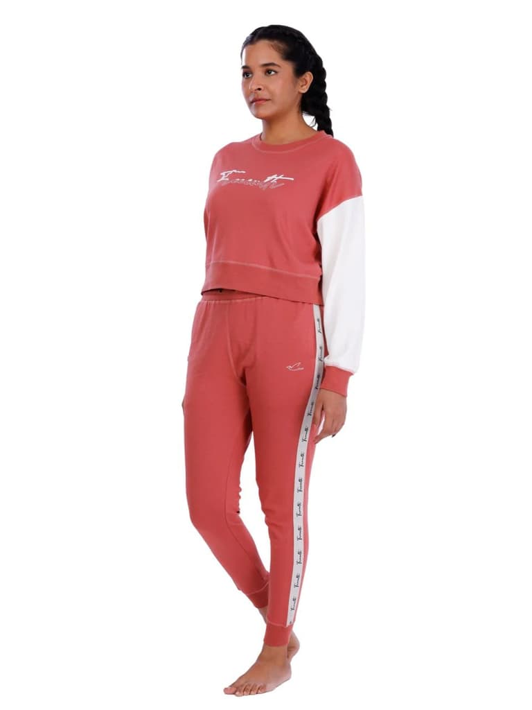 Women Brick Red Modal Co-ord Set — photo 4