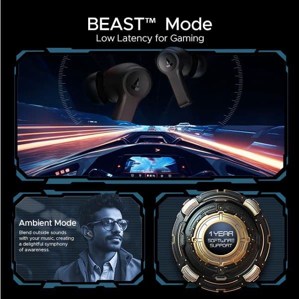 boAt Airdopes Flex 454 ANC | Wireless Earbuds with Active Noise Cancellation up to 32dB, BEAST™ Mode, 10mm Drivers, ASAP™ Charge — photo 6