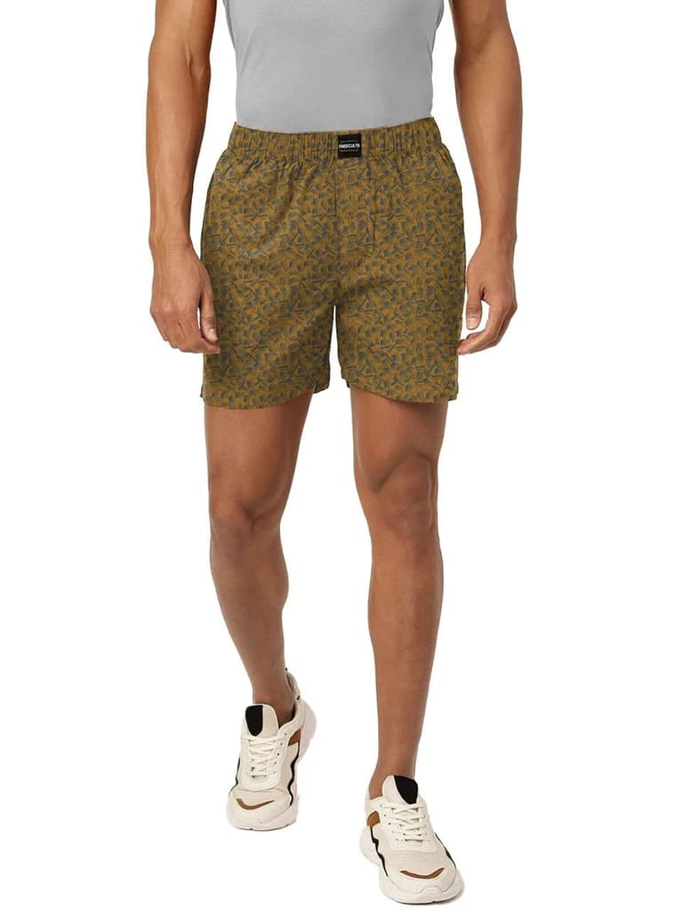 All-Day Printed Boxer Shorts - Pack of 1 — Medallion Gold / S / Men