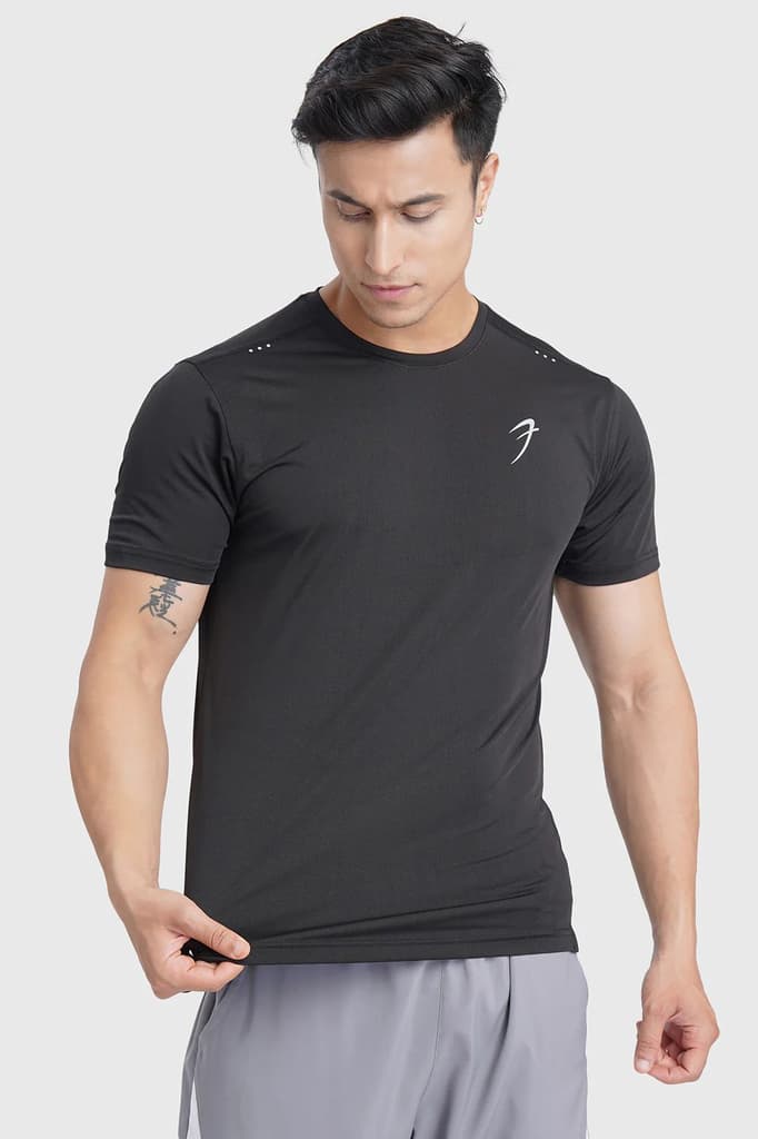 Laser Cut Running T-shirt Black — photo 2