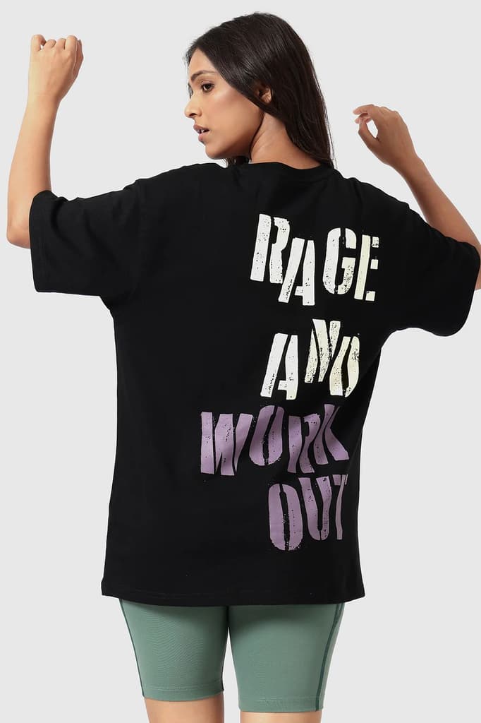 Rage Oversized T-shirts Black — photo 4