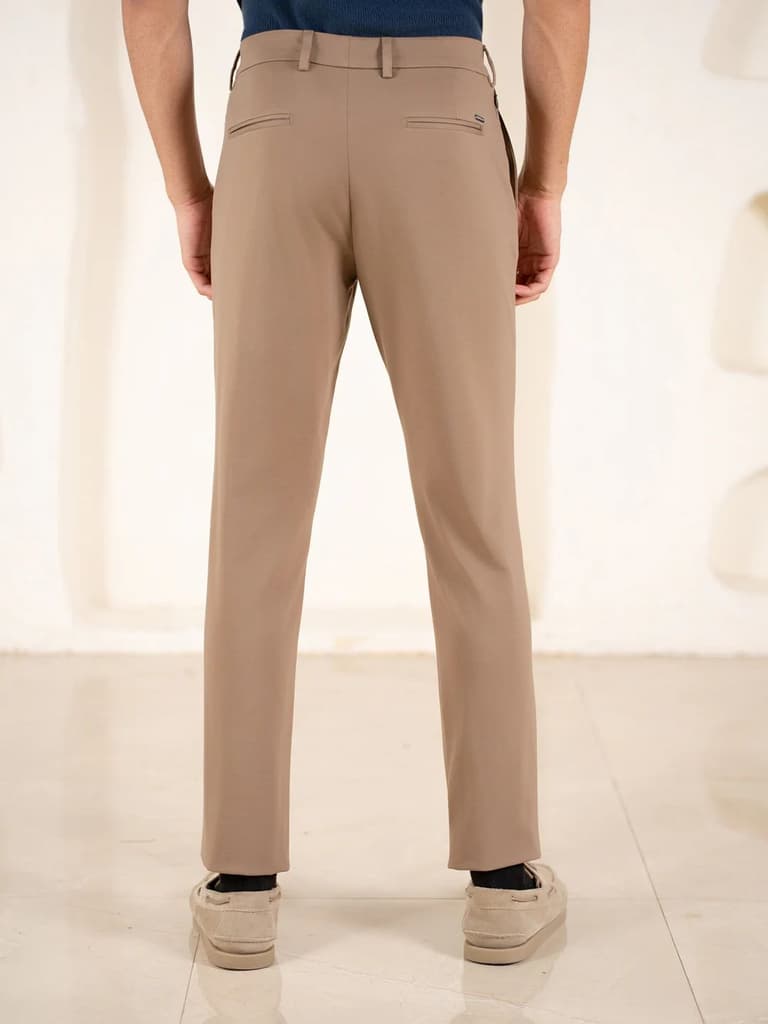 Malai Khaki Soft-touch Slim Fit Power Stretch Pants — photo 7