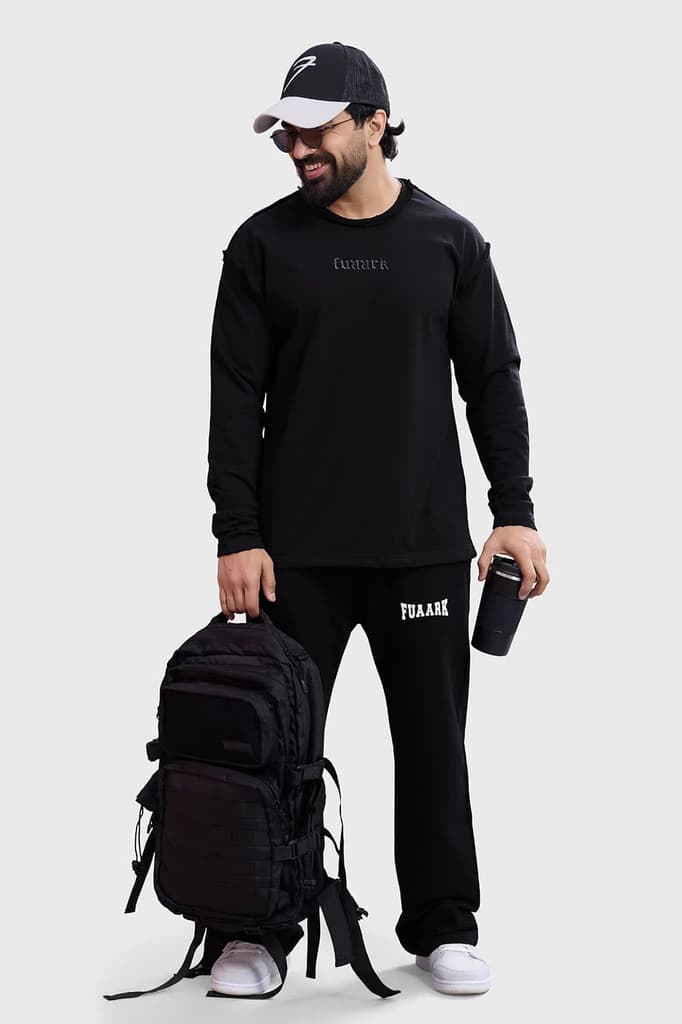Shell Raw Sweatshirt Black — photo 2
