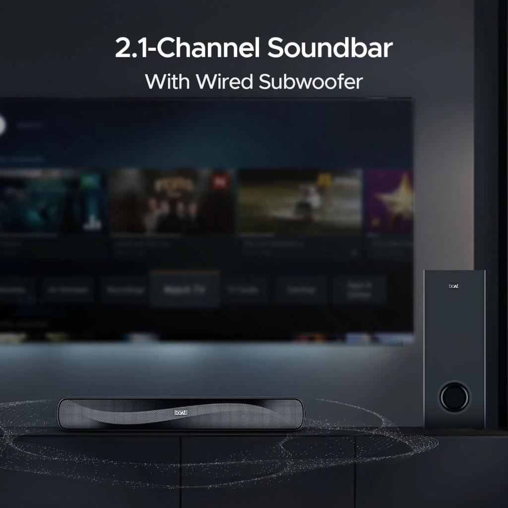 boAt Aavante Bar A1040 | 50W Bluetooth Soundbar, 2.1 Channel with Wired Subwoofer, Master Remote Control, Multi Connectivity — photo 4