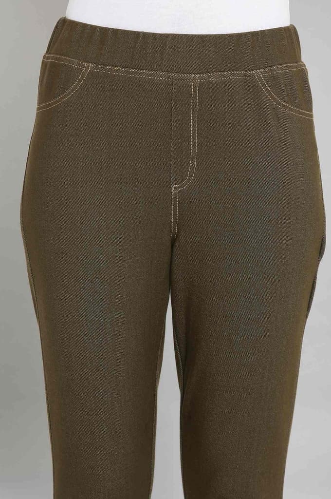 Olive Green Straight Jegging — photo 6