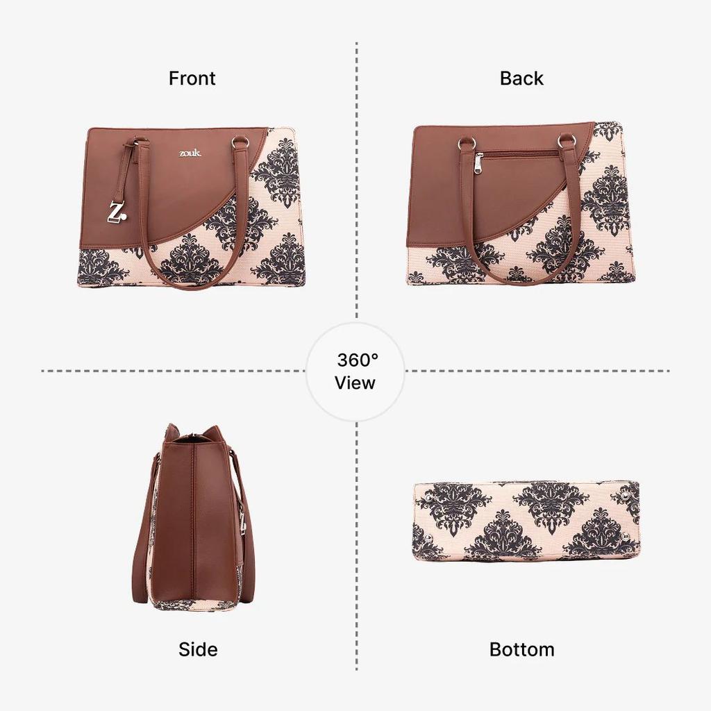 Mughal Motif Office Essential Bag & Mughal Motif Flap Sling Bag Combo — photo 3