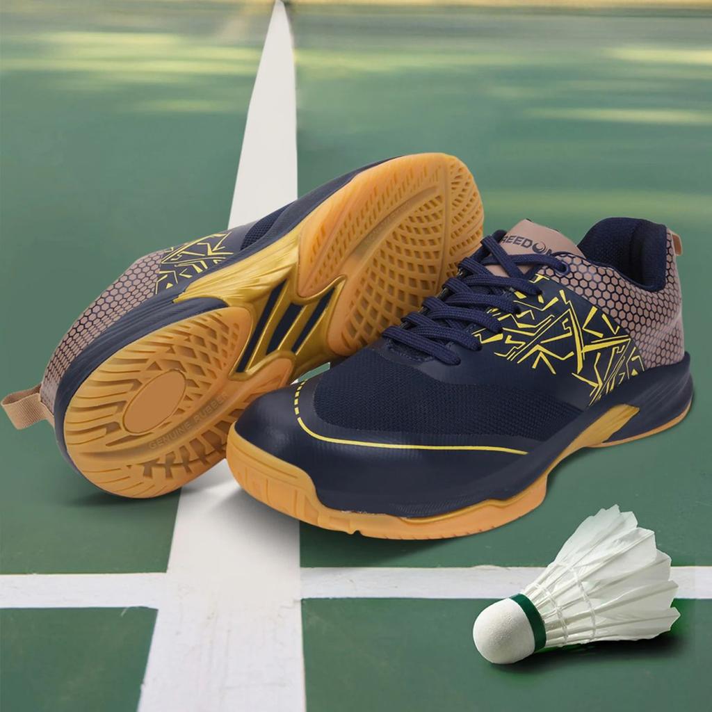 FREEDOM Navy Blue Sports Non-Marking Paddle/Pickleball & Badminton Shoes For Men UNESKO By Liberty — photo 4