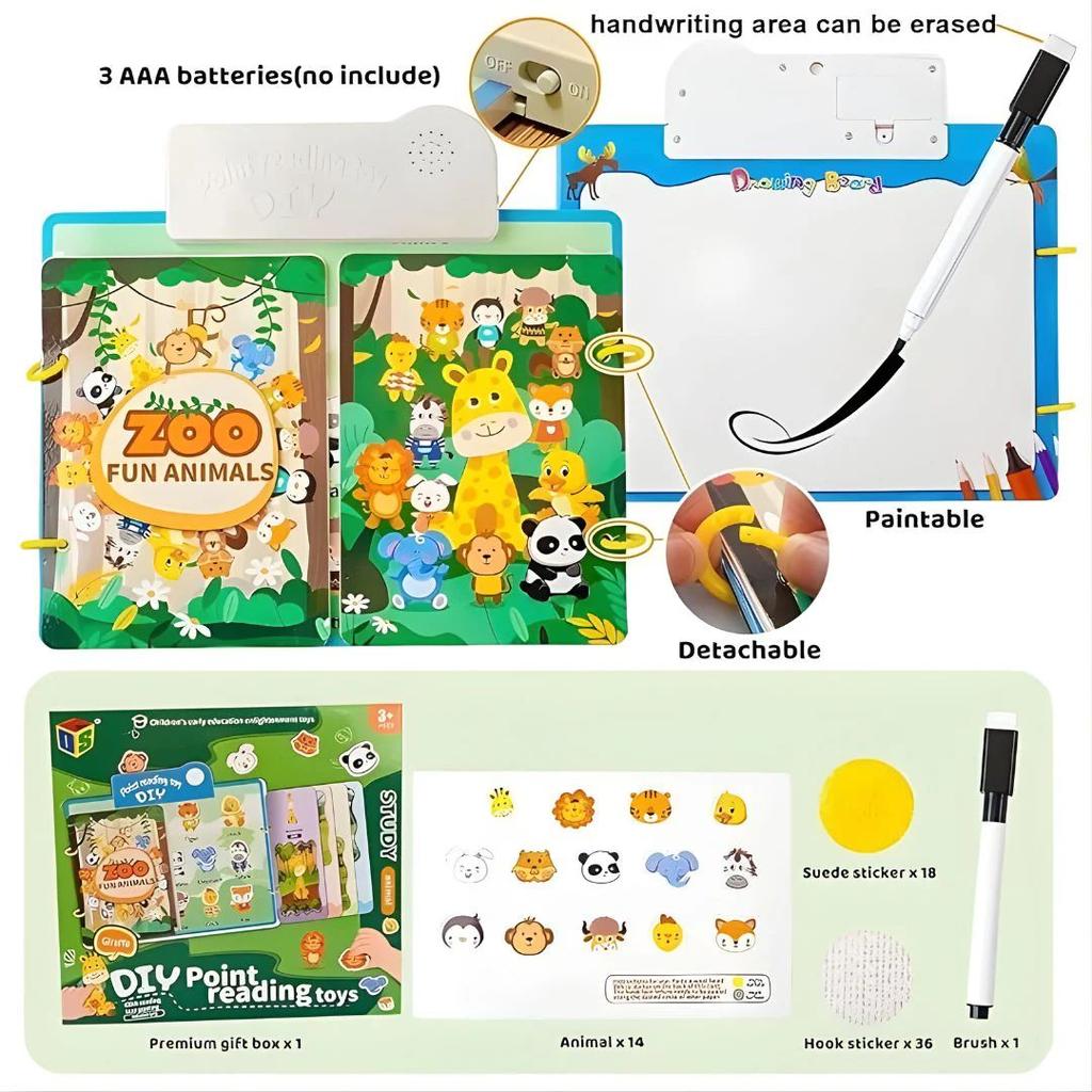 DIY Interactive Sound Book for Kids | Early Learning Activity Book for Toddlers — Zoo Animals